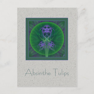 Absinthe Tulips Mandala Vykort