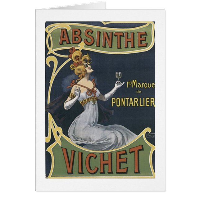 Absinthe Vichet Hälsningskort (Framsidan)