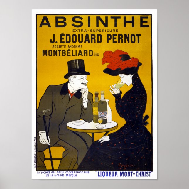 Absinthe Vintage affisch återställd (Framsidan)