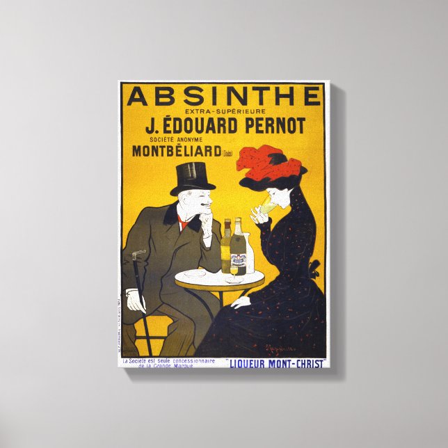 Absinthe Vintage affisch återställd Canvastryck (Framsida)