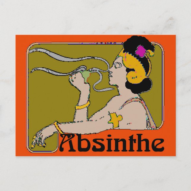 Absinthe Woman Vykort (Framsida)