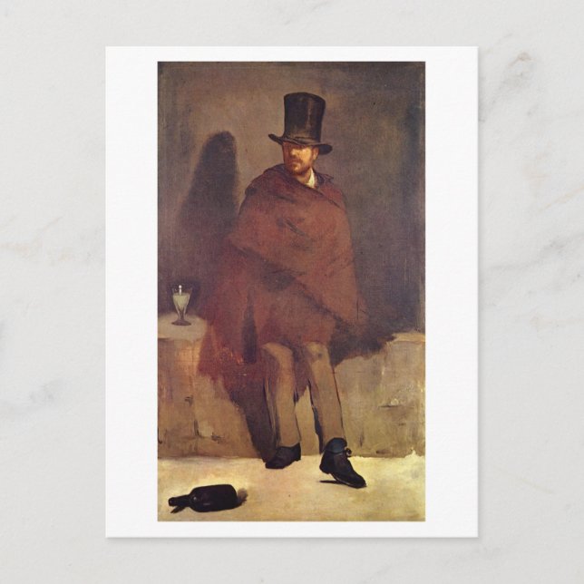 Absinthtrinker Manet, Edouard Vykort (Framsida)