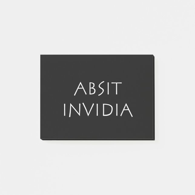 Absit invidia post-it block (Framsida)