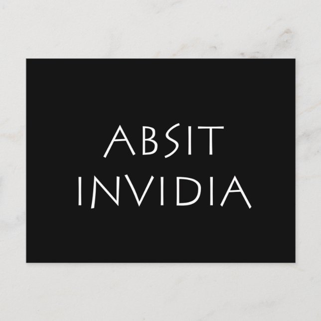 Absit invidia vykort (Framsida)