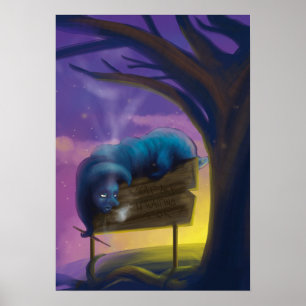 Absolem blåtten Catapillar Poster