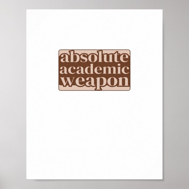 Absolut akademiskt vapen klassiskt poster (Framsidan)