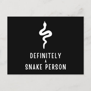 Absolut en orm-person, Snake Älskare Funny Gift Helg Vykort