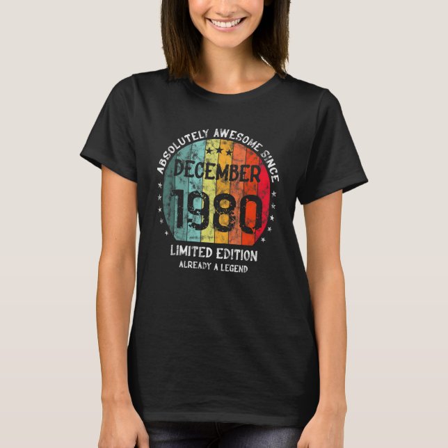 Absolut Fantastisk sedan december 1980 Man Woman B T Shirt (Framsida)