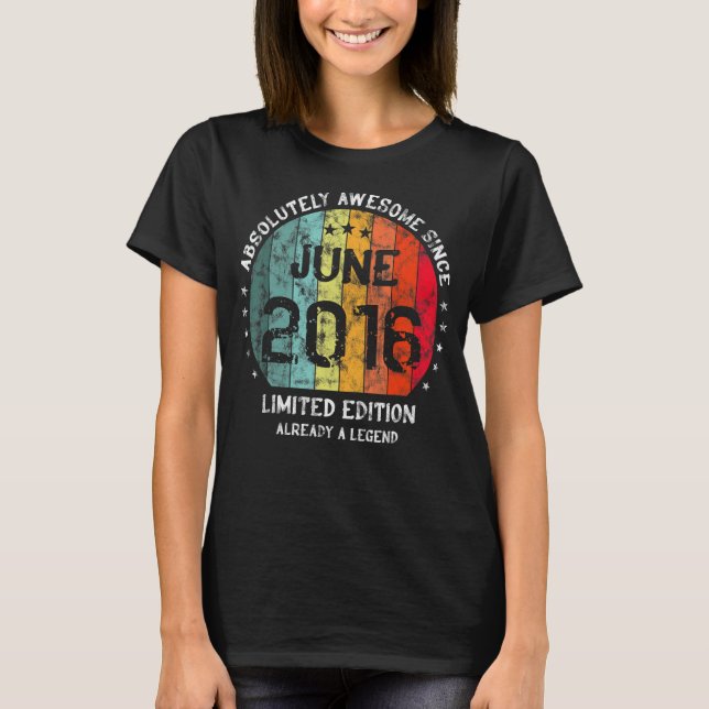 Absolut Fantastisk sedan juni 2016 Boy Birthd T Shirt (Framsida)
