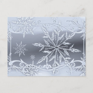 Absolut fantastisk snöflaksdesign vykort