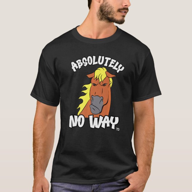 Absolut inget sätt grinig Haflinger isabel häst fu T Shirt (Framsida)