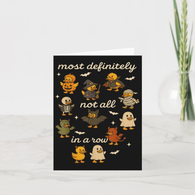 Absolut inte alla på en rad Halloween Ankor M Kort (Framsida)