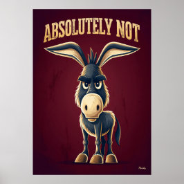 Absolut inte åsna – Rollig tecknad figur Poster