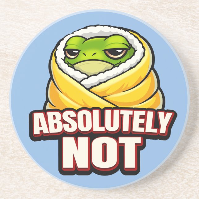 Absolut inte Groda – Rolig Lat Groda Meme Underlägg (Framsidan)