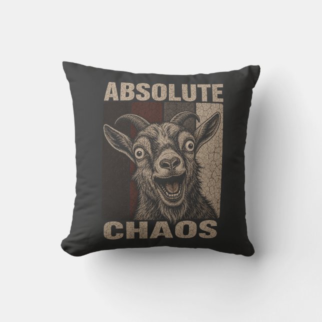 Absolut Kaos Skrikande Get Fun Retro Design Kudde (Framsida)