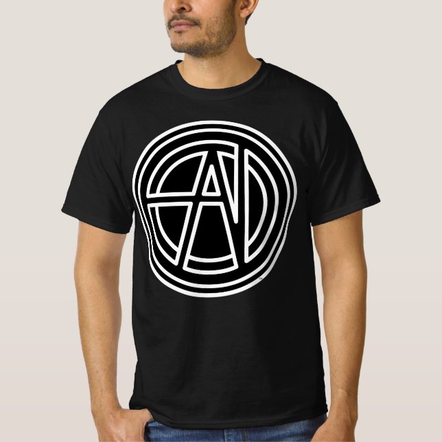 Absolüt Nürv Svart och Vitt T Shirt (Framsida)