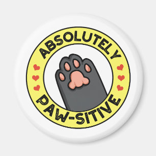 Absolut pawsitive Funny Tass Badge Pun Magnet