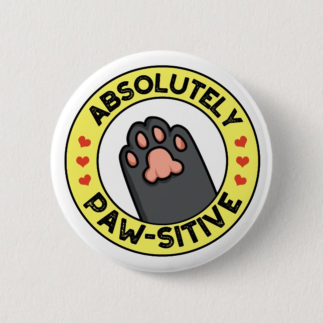 Absolut pawsitive Funny Tass Pun Knapp (Framsida)