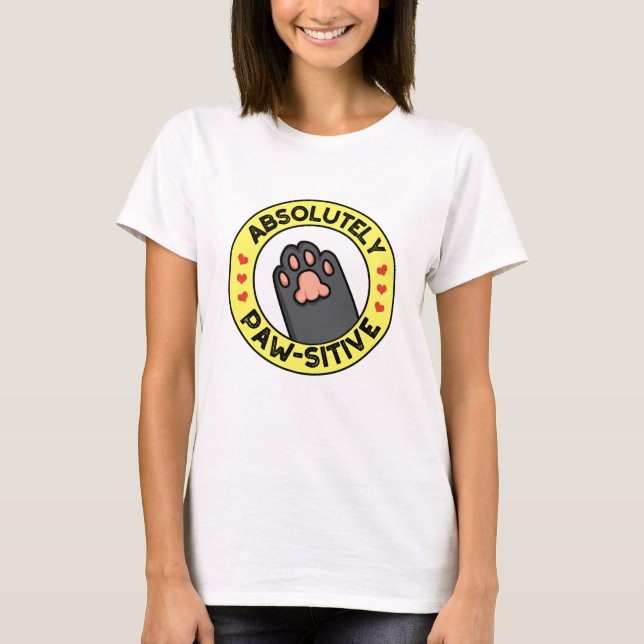 Absolut pawsitive Funny Tass Pun T Shirt (Framsida)
