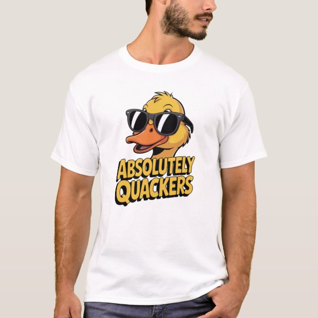 Absolut Quackers Rolig Anka T Shirt (Framsida)