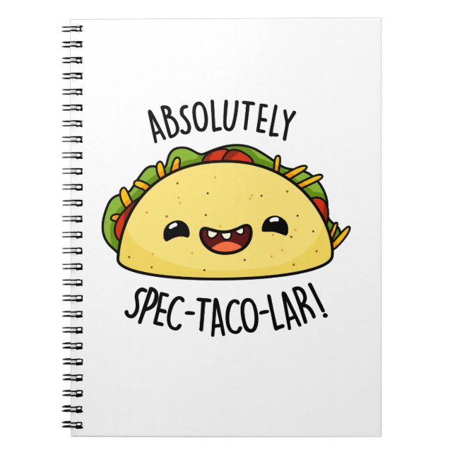 Absolut Spec-Taco-Lar Funny Taco Pun Anteckningsbok (Framsidan)