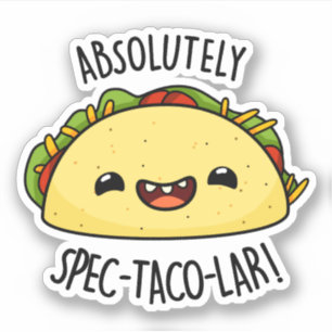 Absolut Spec-Taco-Lar Funny Taco Pun Klistermärken