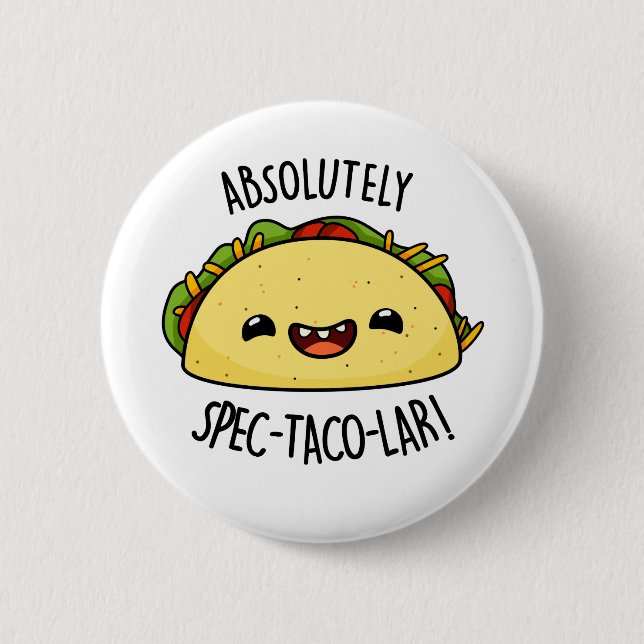Absolut Spec-Taco-Lar Funny Taco Pun Knapp (Framsida)