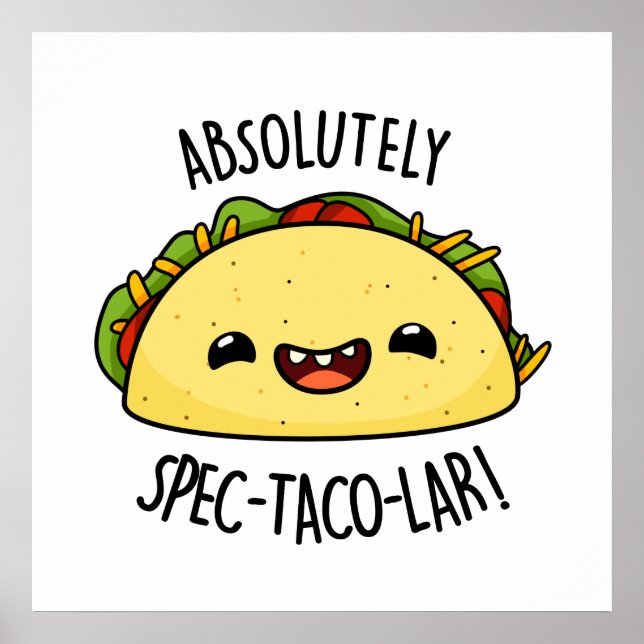Absolut Spec-Taco-Lar Funny Taco Pun Poster (Framsidan)