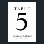 Absolute Classic Black and White Bröllop Bordsnummer<br><div class="desc">Det här bordsnumrets tecken koordinerar väl med flera andra bröllopsinbjudningar och mottagningsdekoder i delar. Ta reda på om du har några designbegäranden.</div>