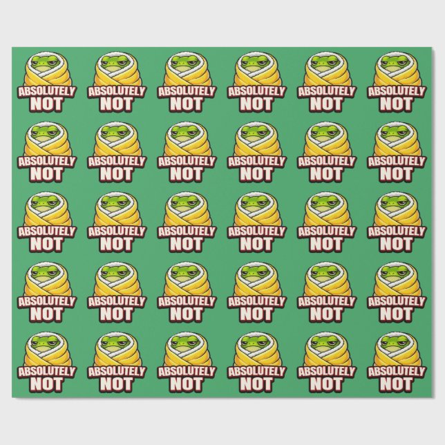 Absolutely Not Frog – Funny Lazy Frog Meme Presentpapper (Platt)