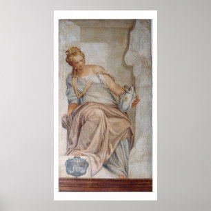 Absolutism från väggen av sacristyen (frescoen) poster