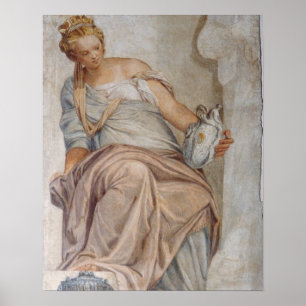 Absolutism från väggen av sacristyen (frescoen) poster