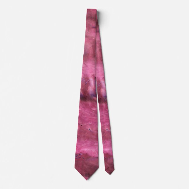 Absorbera Vibrant Röd Akryl Abstrakt Slips (Framsida)
