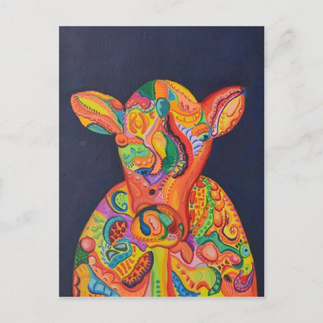 Absract Cow Vykort (Framsida)