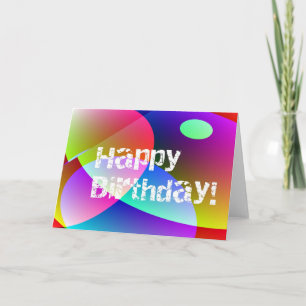 Abstact Birthday Kort