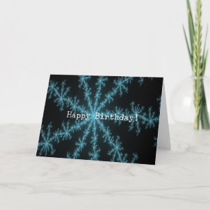 Abstact Blue Snowflake, födelsedag Helgkort