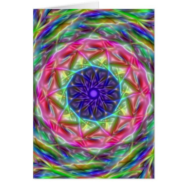 Abstact Colorful Kalido Hälsningskort (Framsidan)