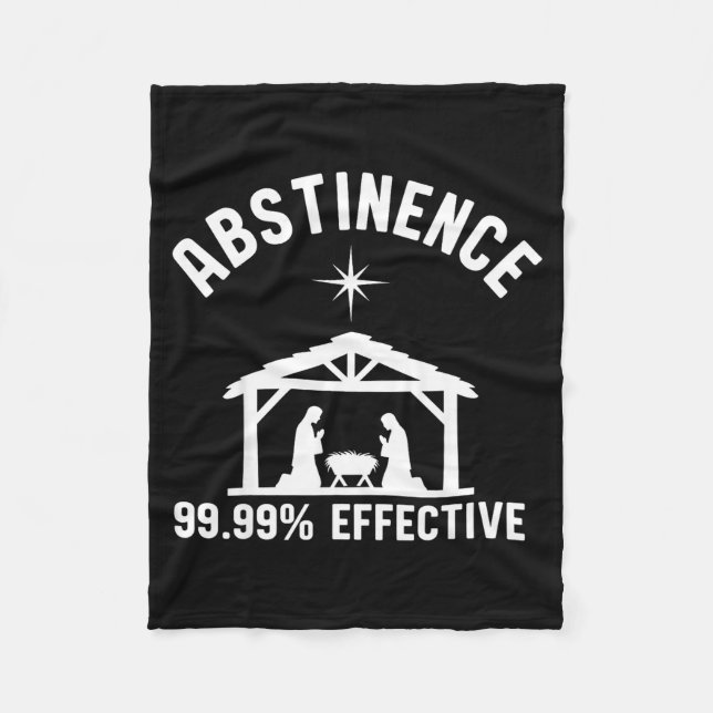 Abstinence 99.99 Percent Effective Nativity Christ Fleecefilt (Framsidan)