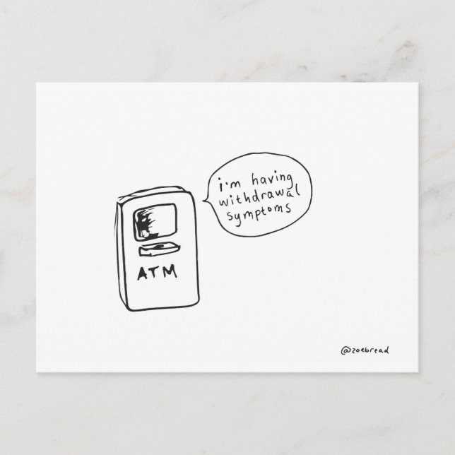 abstinenssymtom vykort (Framsida)