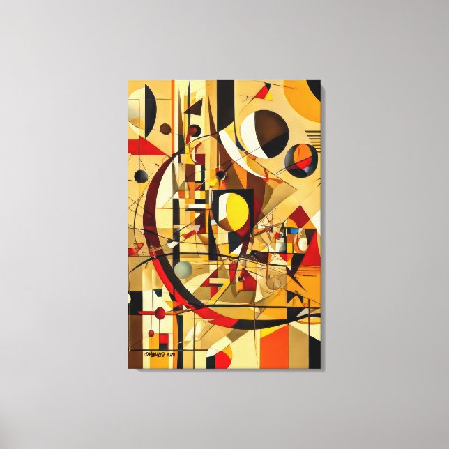 ABSTR_24-026, Geometric, Cubism Canvastryck (Framsida)
