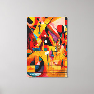ABSTR_24-028, Geometric, Cubism Canvastryck