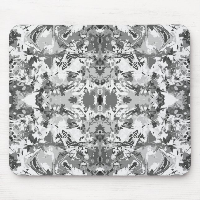 Abstrack Black and White Exklusiv Mönster Musmatta (Framsidan)