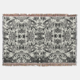 Abstrack Black Mönster Filt