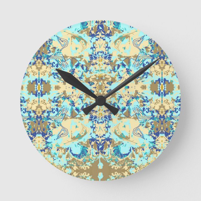 Abstrack Ethnic Exklusiv Mönster Rund Klocka (Framsida)