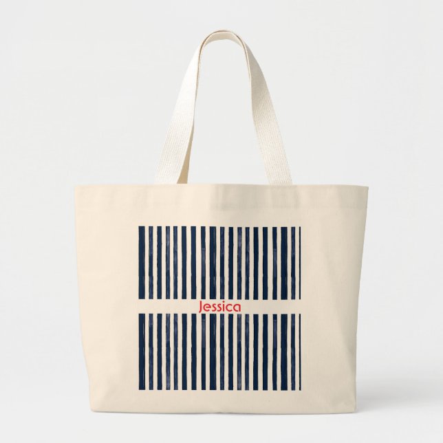 Abstrack Navy Rand Seamless Jumbo Tygkasse (Framsidan)