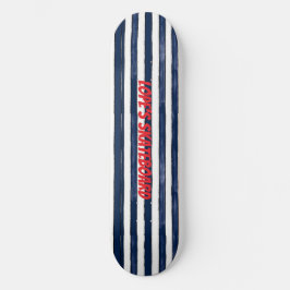 Abstrack Navy Rand Seamless Mini Skateboard Bräda 18,5 Cm