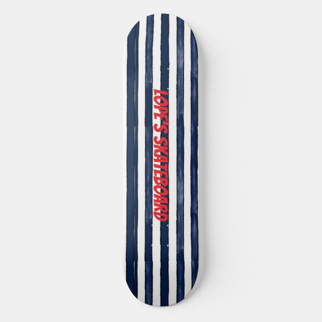 Abstrack Navy Rand Seamless Mini Skateboard Bräda 18,5 Cm (Framsida)