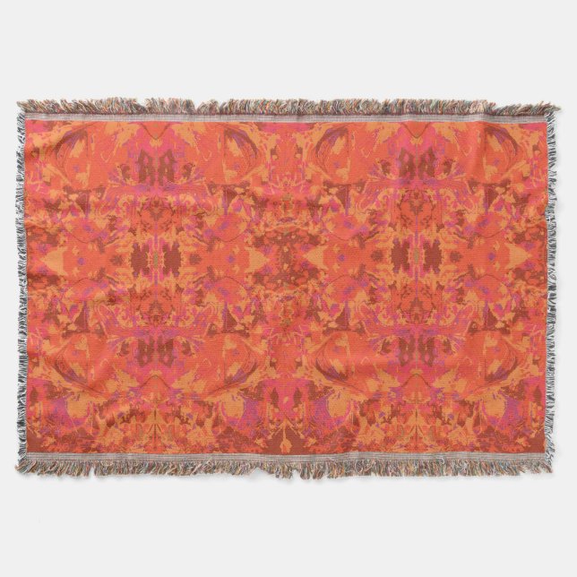 Abstrack Red Exklusiv Mönster Filt (Framsidan)