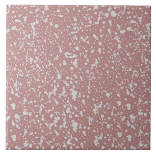 Abstrack Rosa och White Dots Mönster Kakelplatta