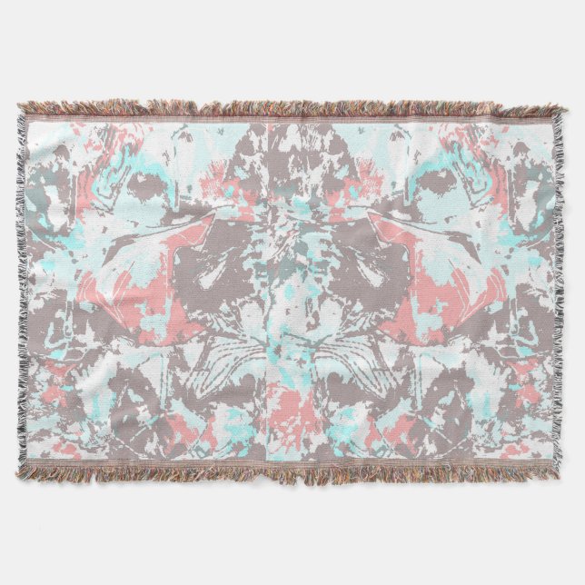 Abstrack White Mönster Filt (Framsidan)